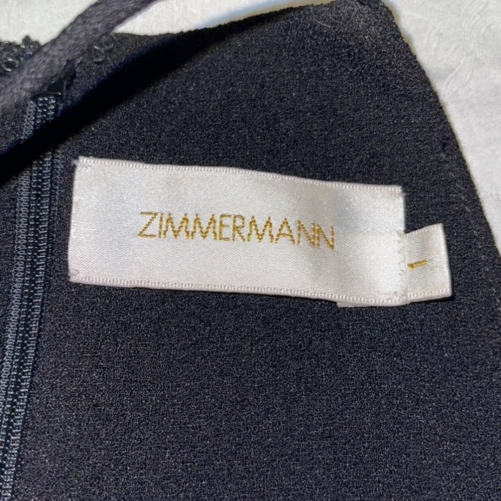 Zimmermann Crepe Harness Dress in Black Size 1. - Picture 3 of 3